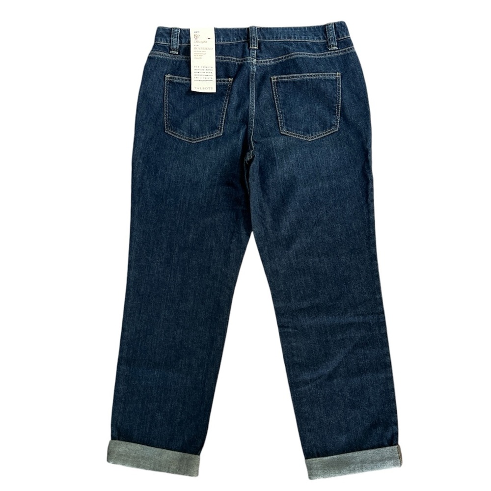 Talbots Women's Cotton Boyfriend Straight Leg Jeans Size 8 Petite NEW - Picture 6 of 12